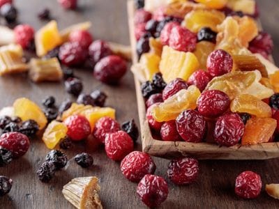 Dried fruit Tray of mixed dried fruits